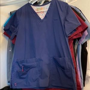 Navy scrub top
